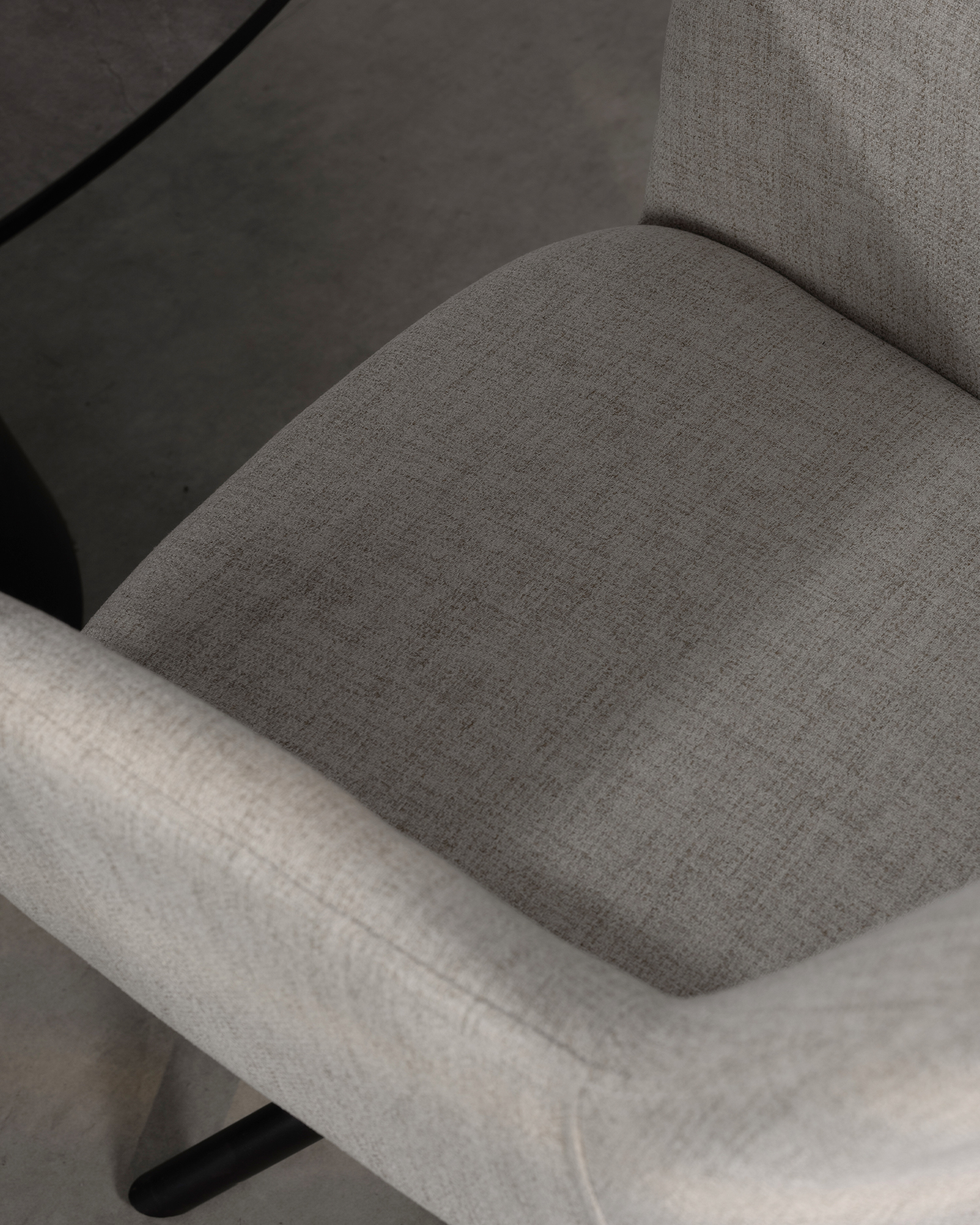 Sedia da pranzo in tessuto girevole Sedia da pranzo in tessuto girevole