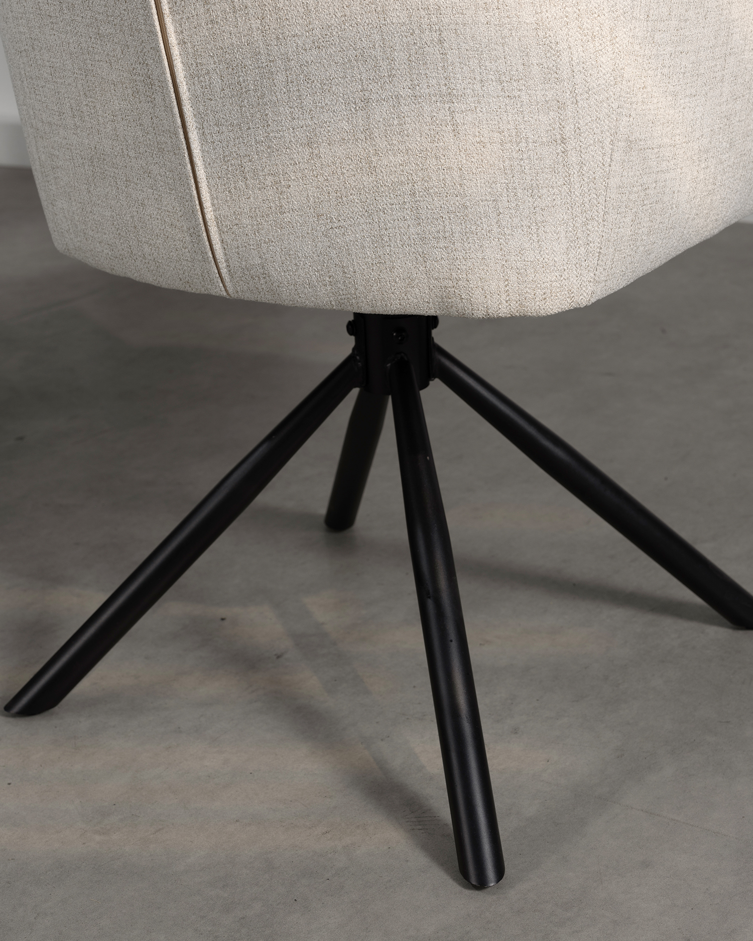 Sedia da pranzo in tessuto girevole Sedia da pranzo in tessuto girevole