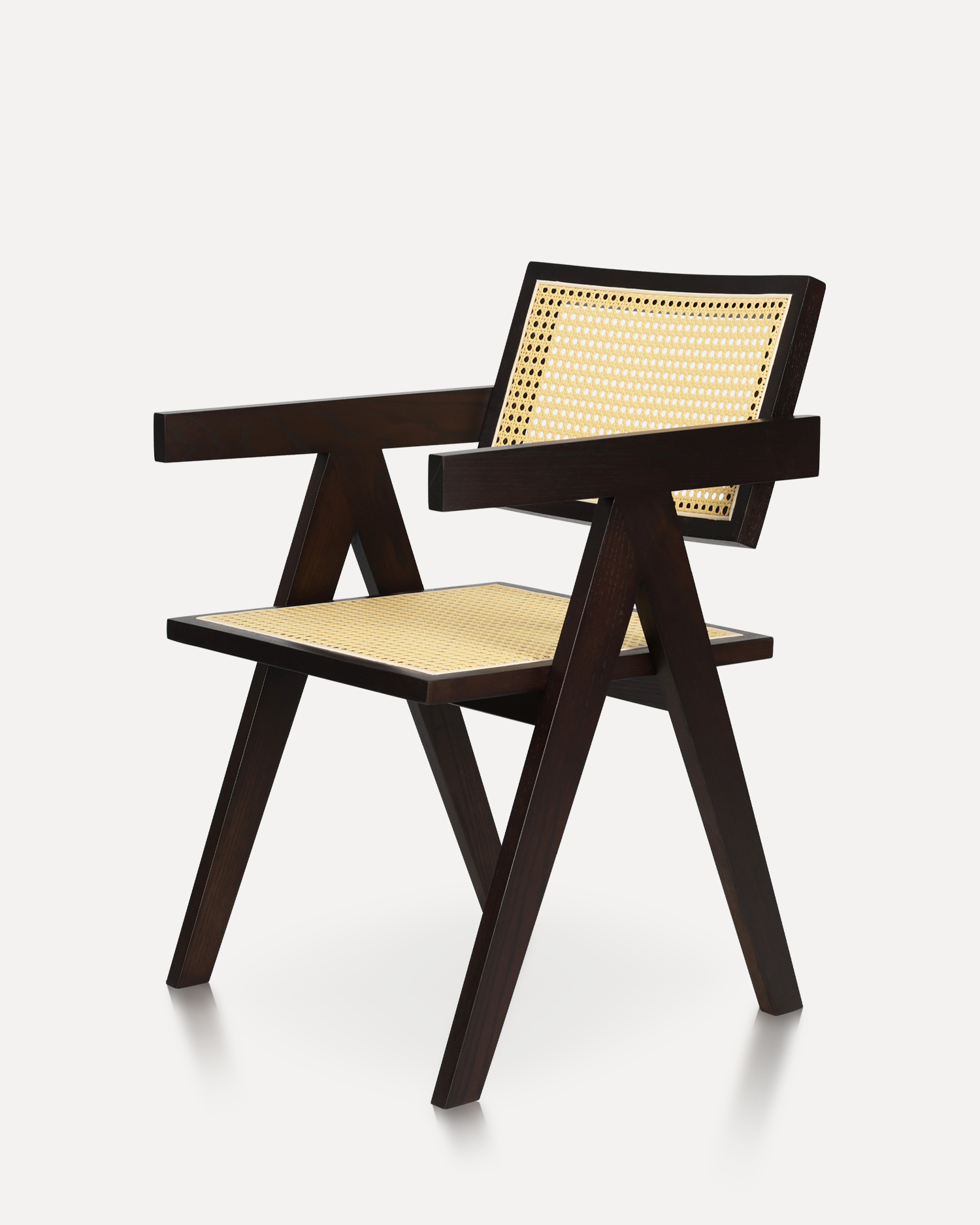 Sedie da pranzo in legno rattan minimalista