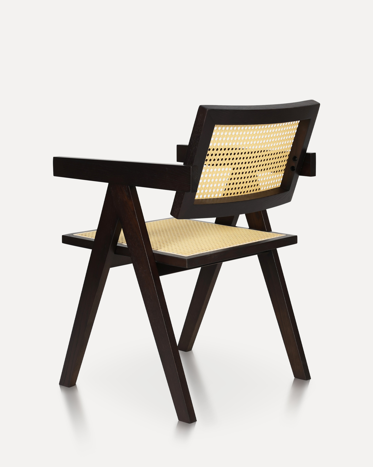 Sedie da pranzo in legno rattan minimalista Sedie da pranzo in legno rattan minimalista