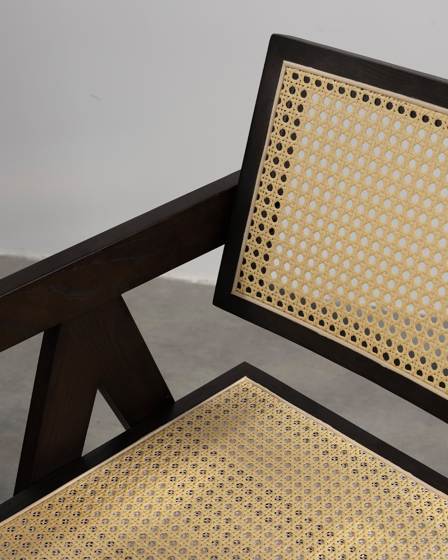 Sedie da pranzo in legno rattan minimalista Sedie da pranzo in legno rattan minimalista