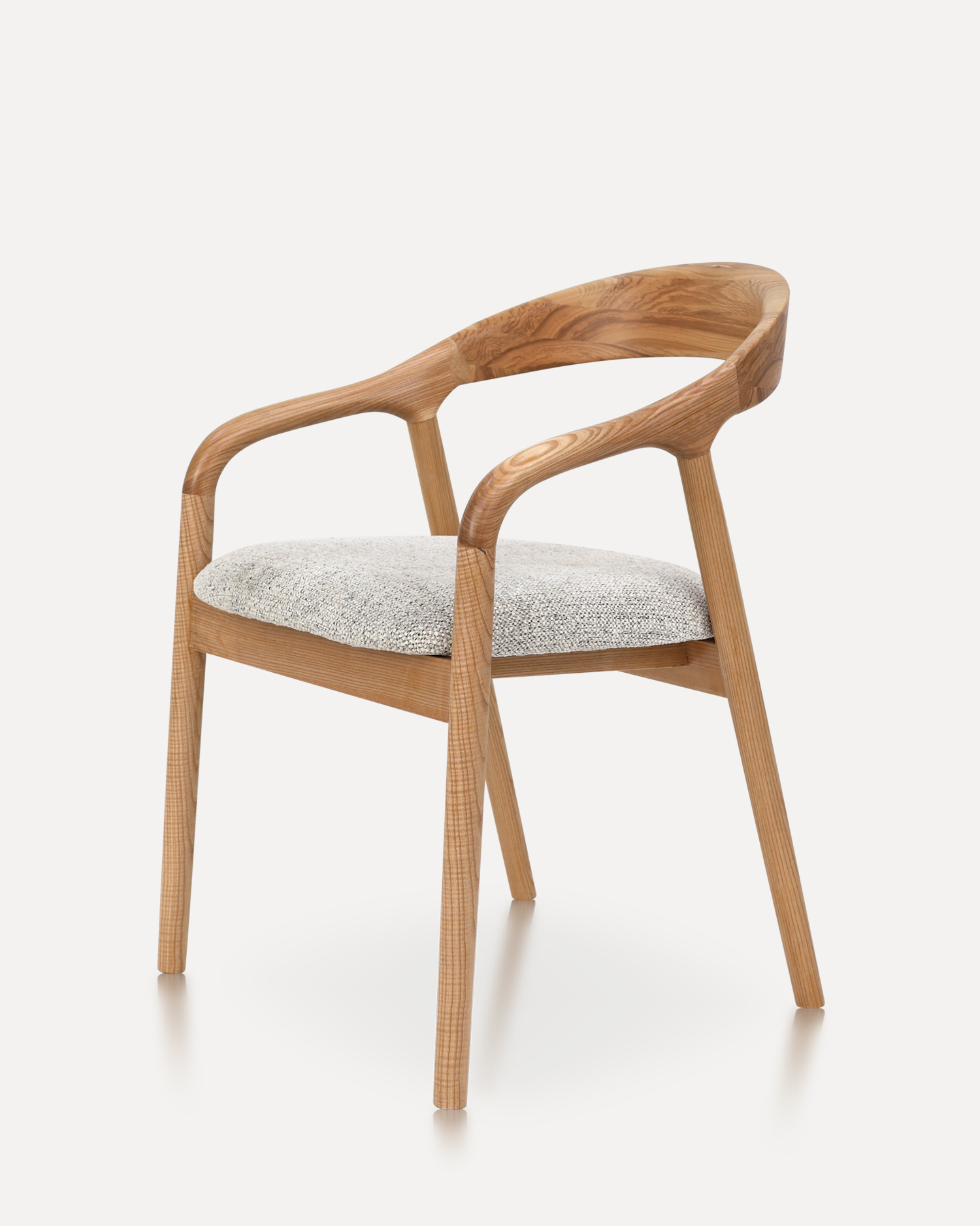 Sedie in legno di cenere di back curve