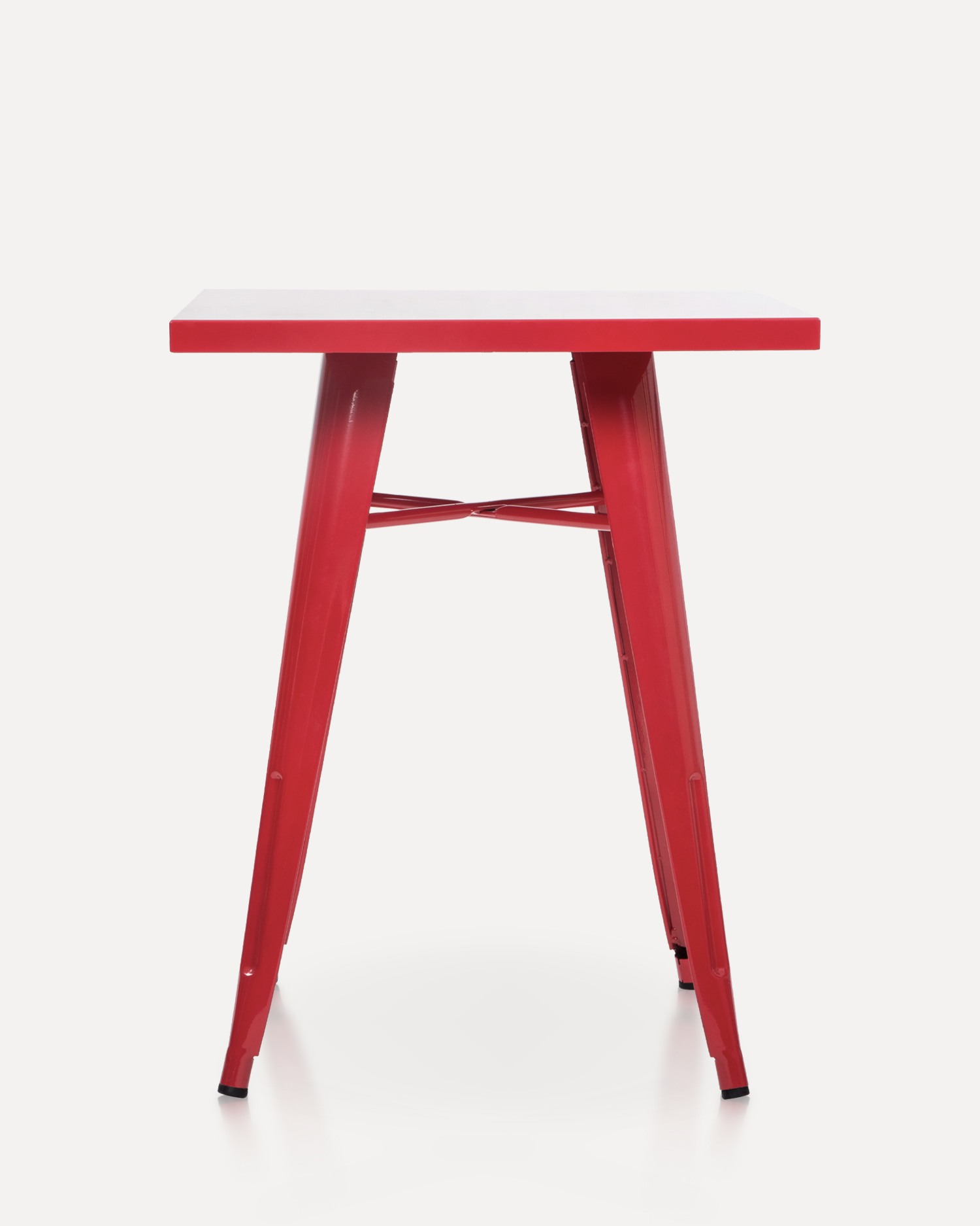 Tavolo in metallo rosso in stile vintage Tavolo in metallo rosso in stile vintage