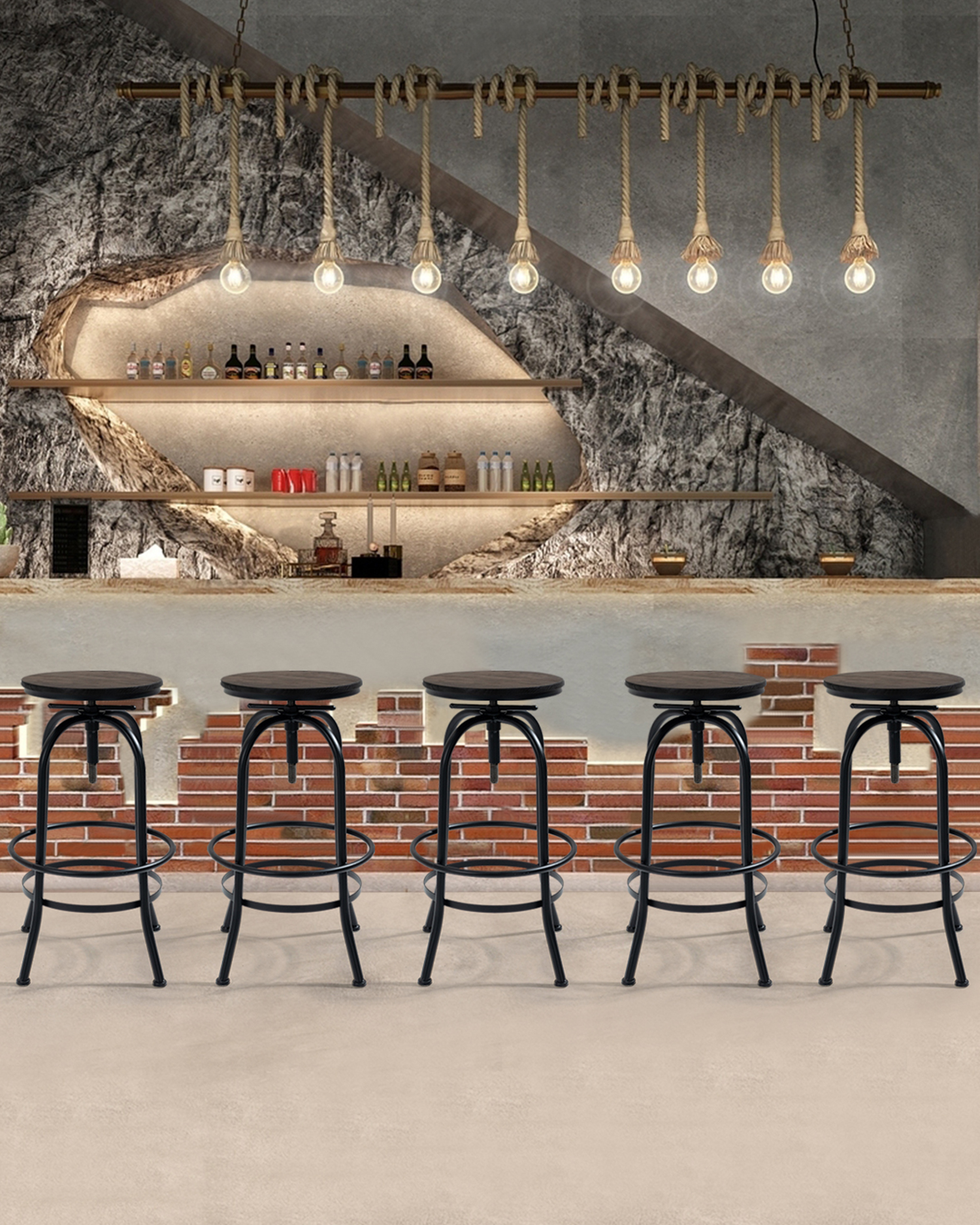 Sgabello di ferro regolabile Sgabello di ferro regolabile